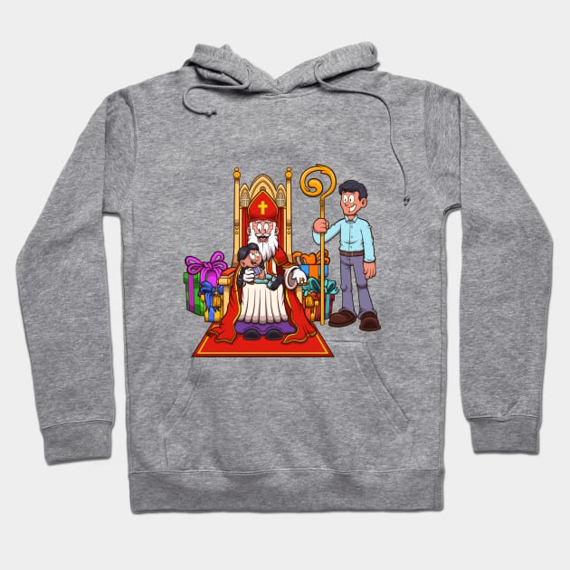 Saint Nicholas With Kid Hoodie by TheMaskedTooner